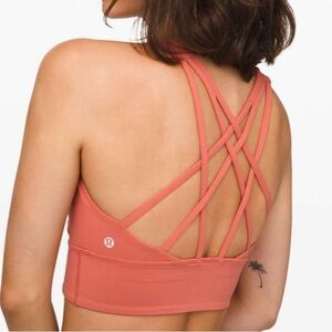 Lululemon sz 6 Free To Be Serene Bra *Long Line Copper Clay great pre owned cond